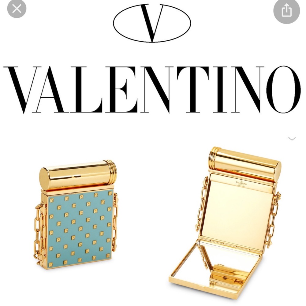 Valentino Rockstud Goldtone Minaudière